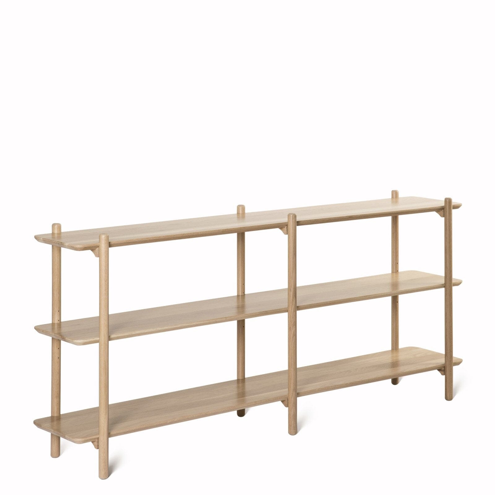 3 Tier Bookshelf 1.8M Wide - American White Oak Shelving