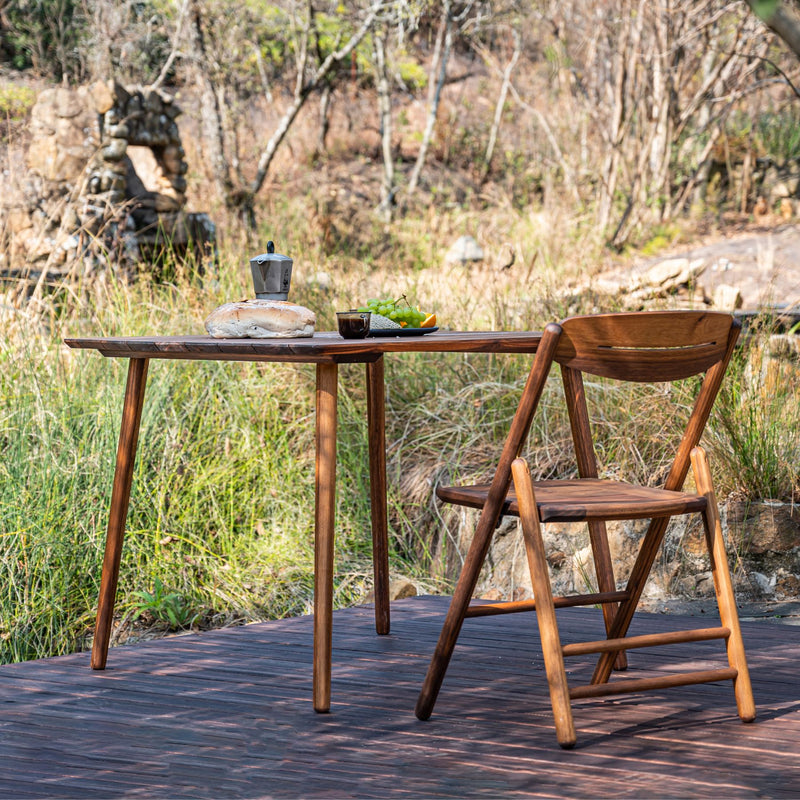 Outdoor Folding Chair - Durable Iroko Wood
