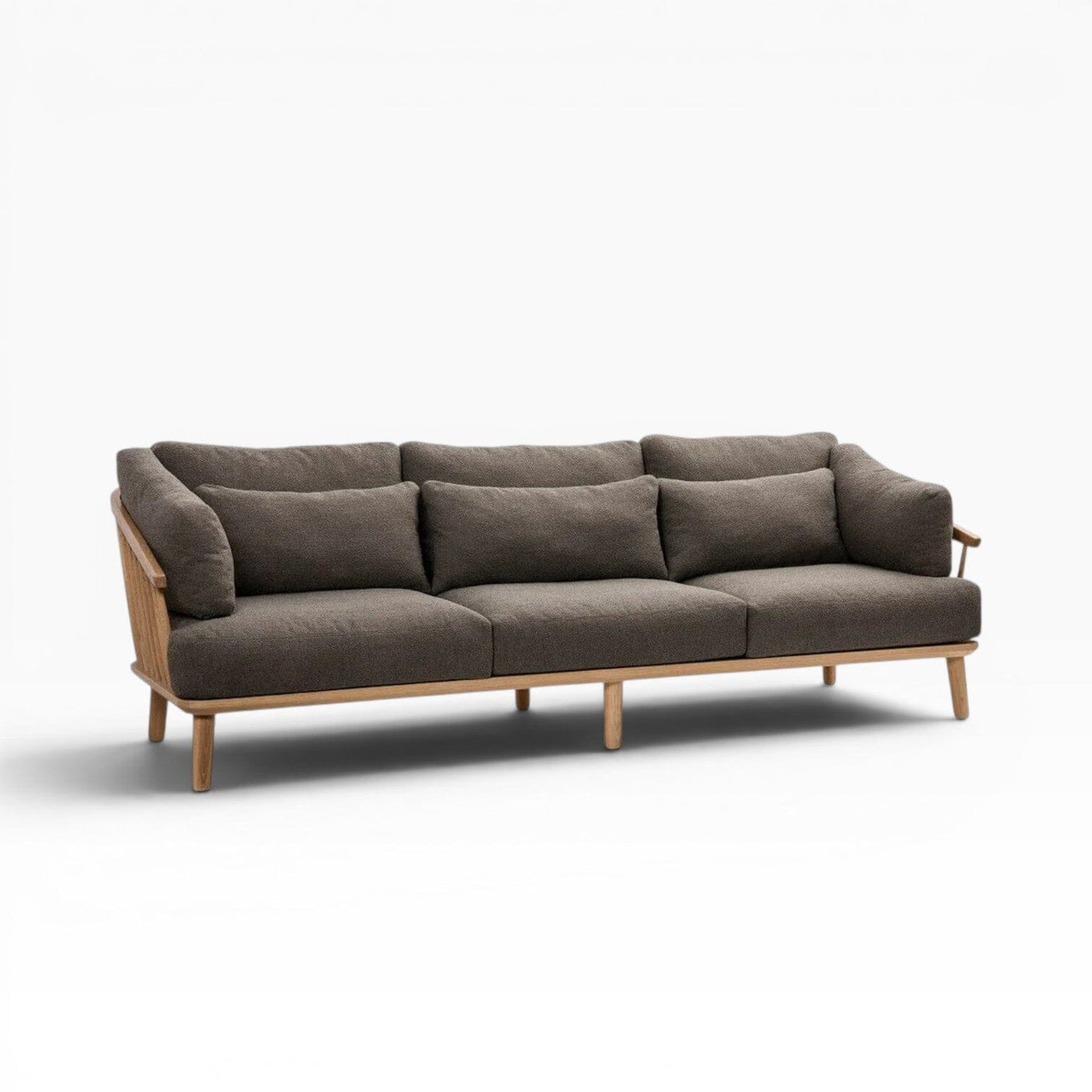 【hidekichi】MADEIRA SOFA PU Spindle Couch Three Seater - Cozy and Elegant Design